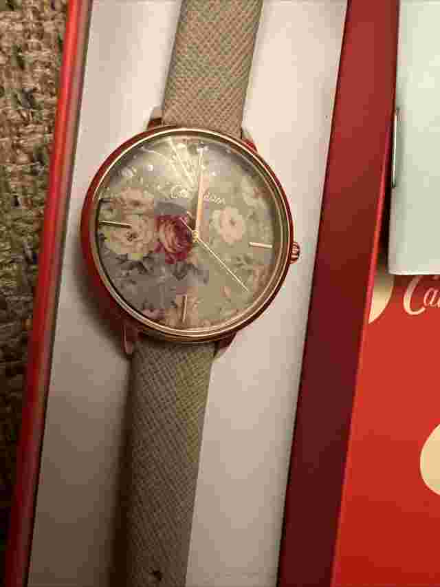 CATH KIDSTON LADIES WATCH BRAND NEW IN BOX !Floral Dial Leather Strap Rrp £75