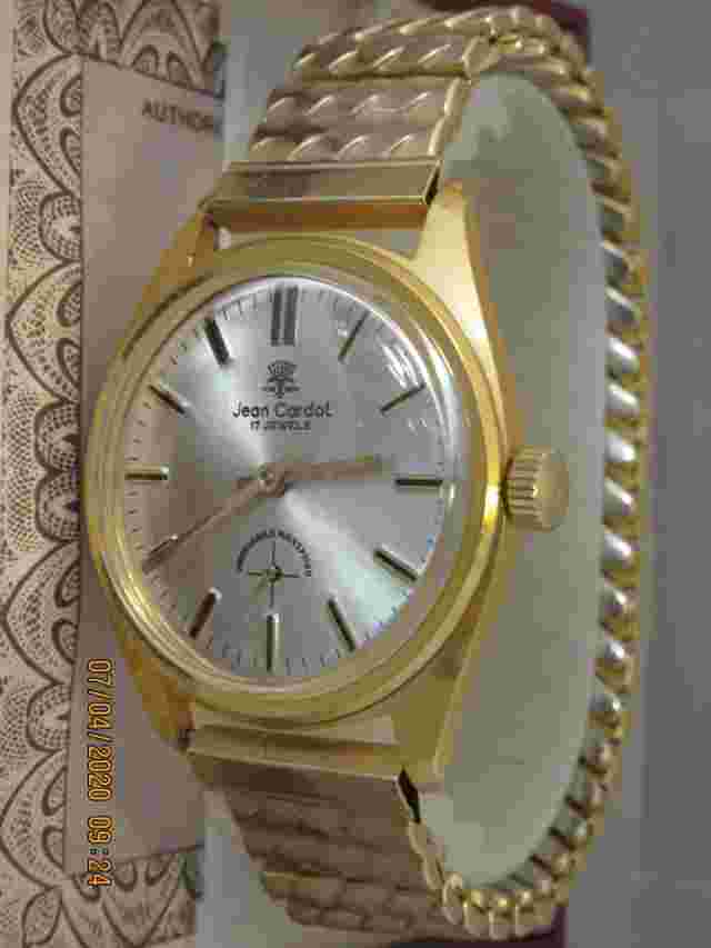 Jean Cardot 17 Jewels Men's Diver Style Wristwatch Wrist Watch  Works With Box