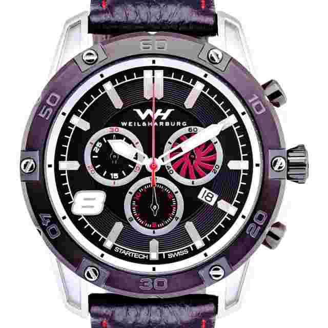 Weil & Harburg Huxley Stainless Steel 3 Sub-Dial Chrono w/Date-List $1,099 NEW!