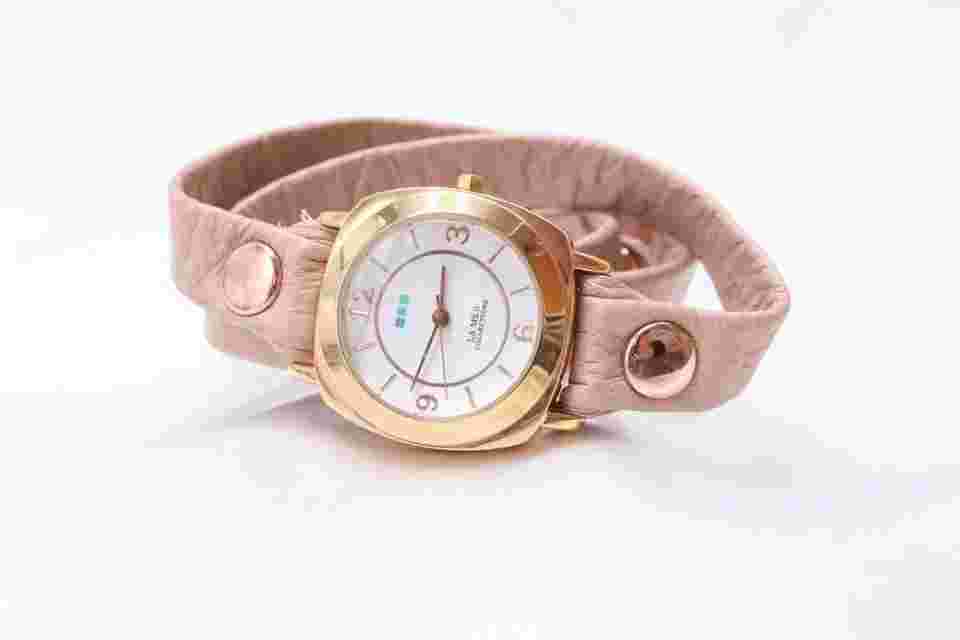 W208-11 Battery Replaced La Mer Collection Bracelet Watch Leather Belt Women'S