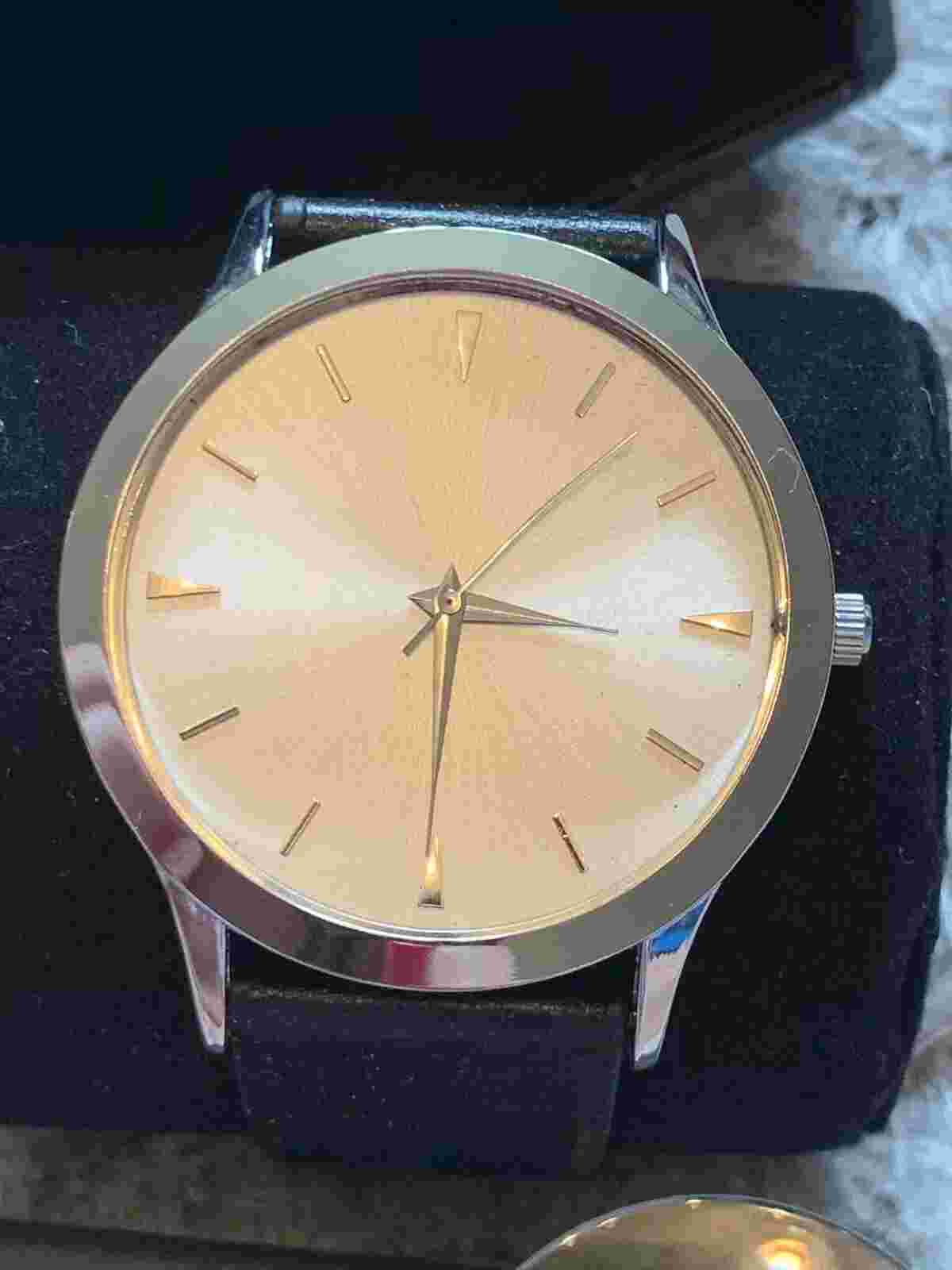 NEW WITH DEFECTS - RIVER ISLAND BLACK MENS WATCH 45MM