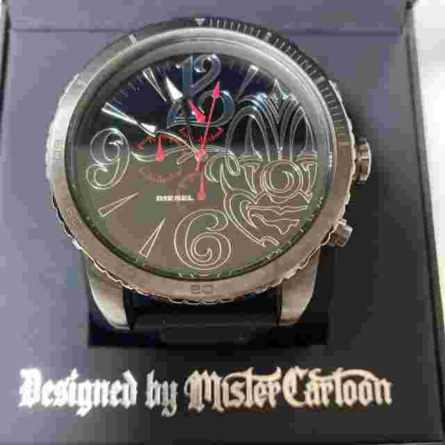 Diesel Mister Cartoon Men's Black Silicone Quartz Round Watch