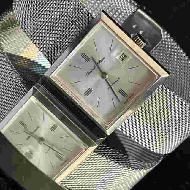 Silver Tone Germinal Voltaire 113W Swiss 17 Jewels Wind-up Movement..Works GREAT