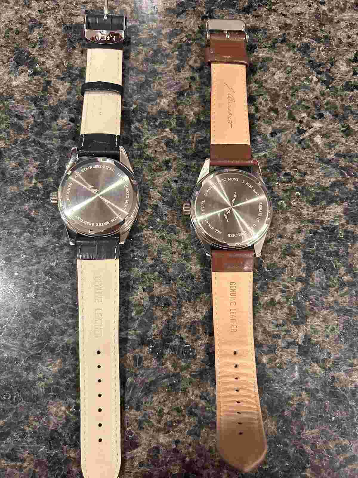 J. Brackett Watch Set.  Verona Creme and Black Quartz Mens Watch 🔥