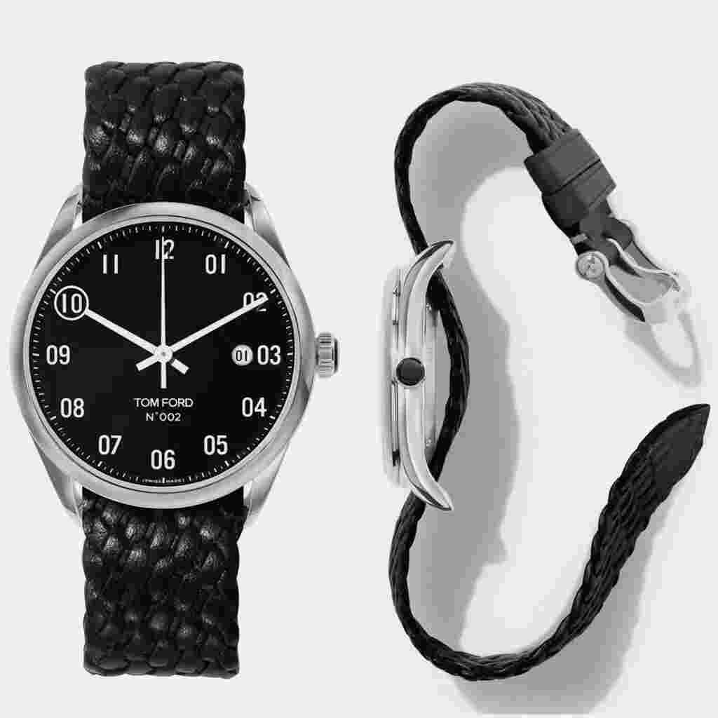 New Rare Genuine Tom Ford Swiss Black Automatic Watch In Box