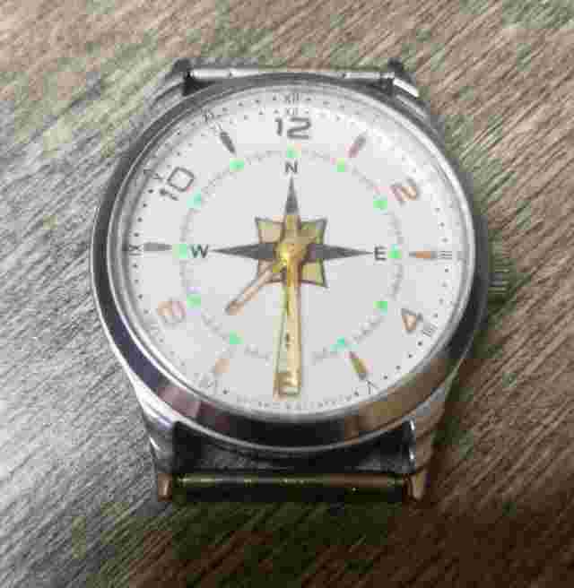 Vintage Vympel watch rare dial wind rose