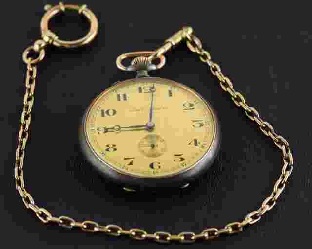 Paul Buhré Pocket Watch - Grey Case, Champagne Dial, Manual Movement -