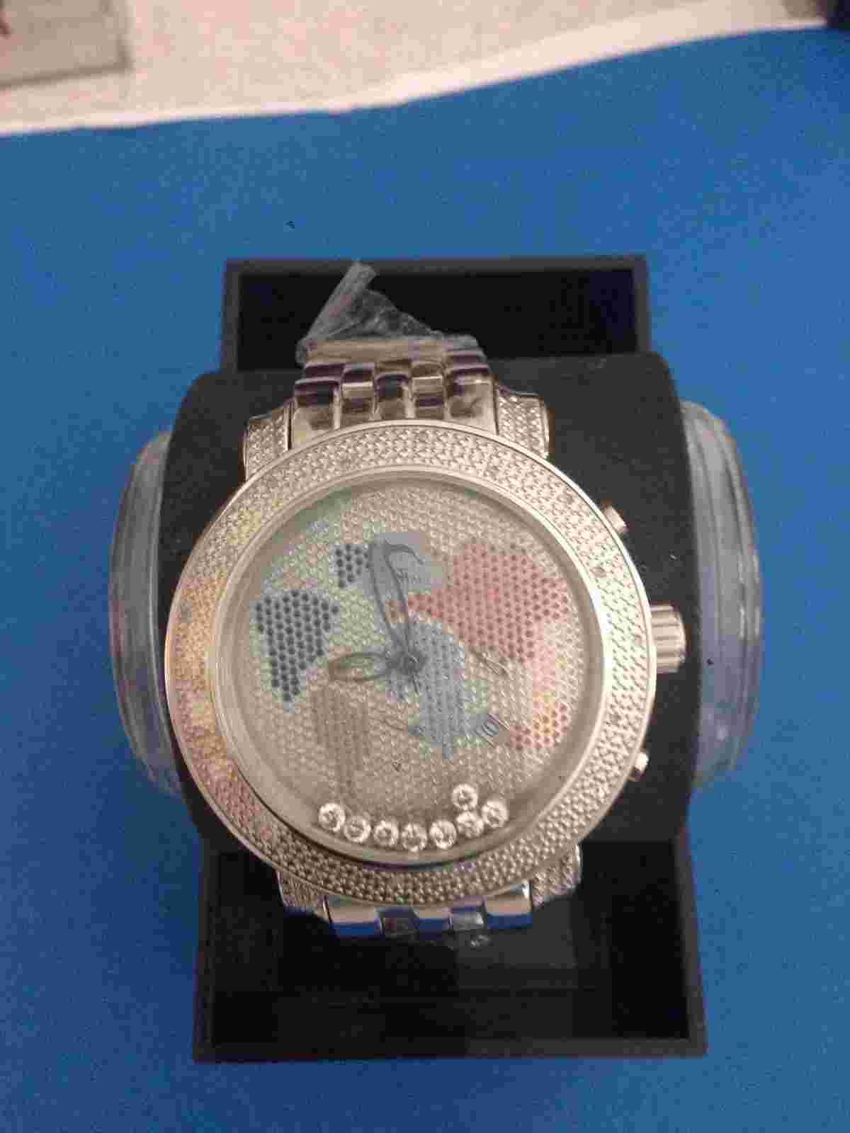 NEW TECHNO MASTER WHITE   DIAMOND WATCH TM-2108