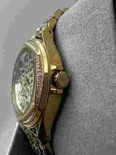 Michael Kors Lennox Animal Pavé Gemmed Gold-Tone Women's Watch MK7284