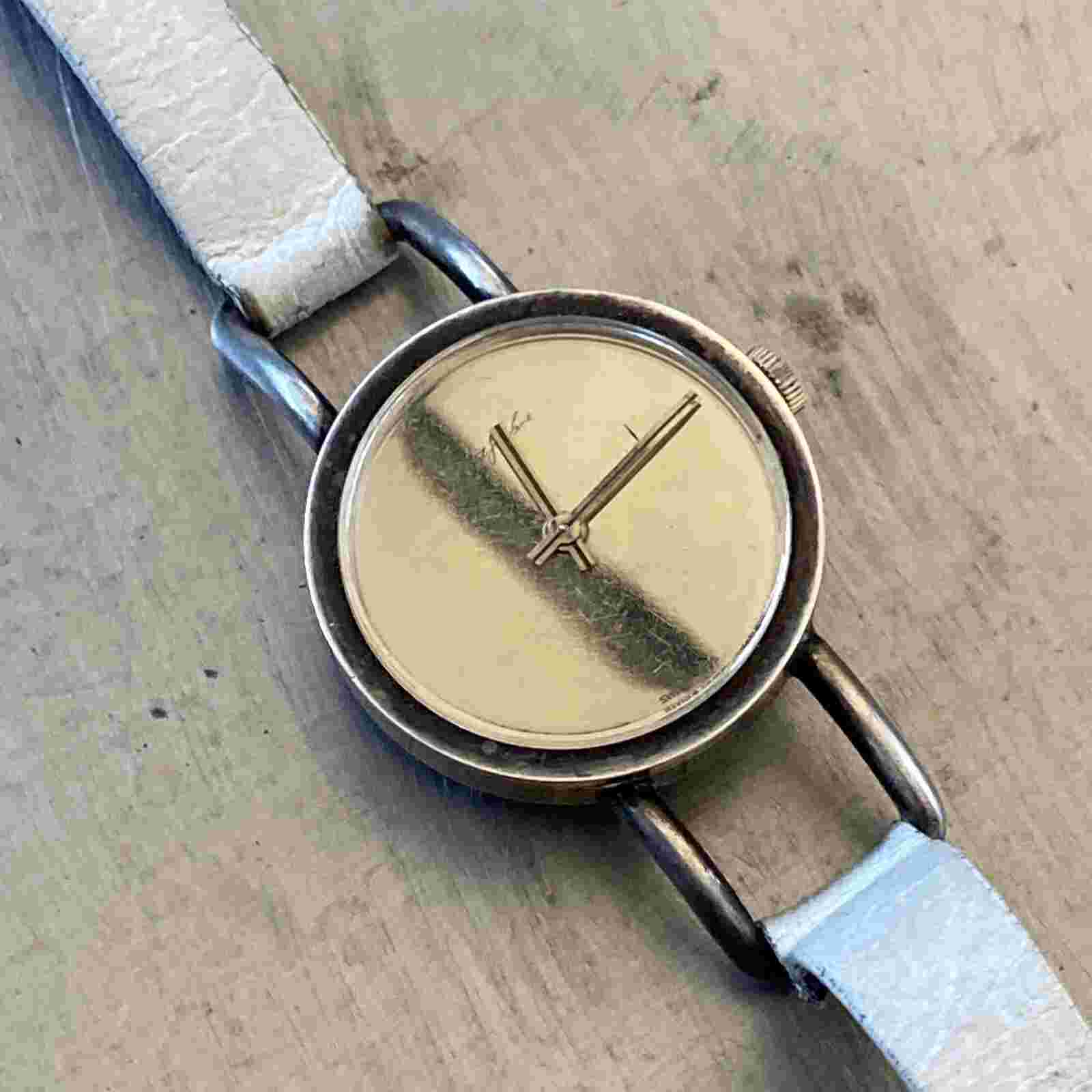 Vintage .800 Silver Case Kenneth Jay Lane 17 Jewel Swiss Mechanical Watch
