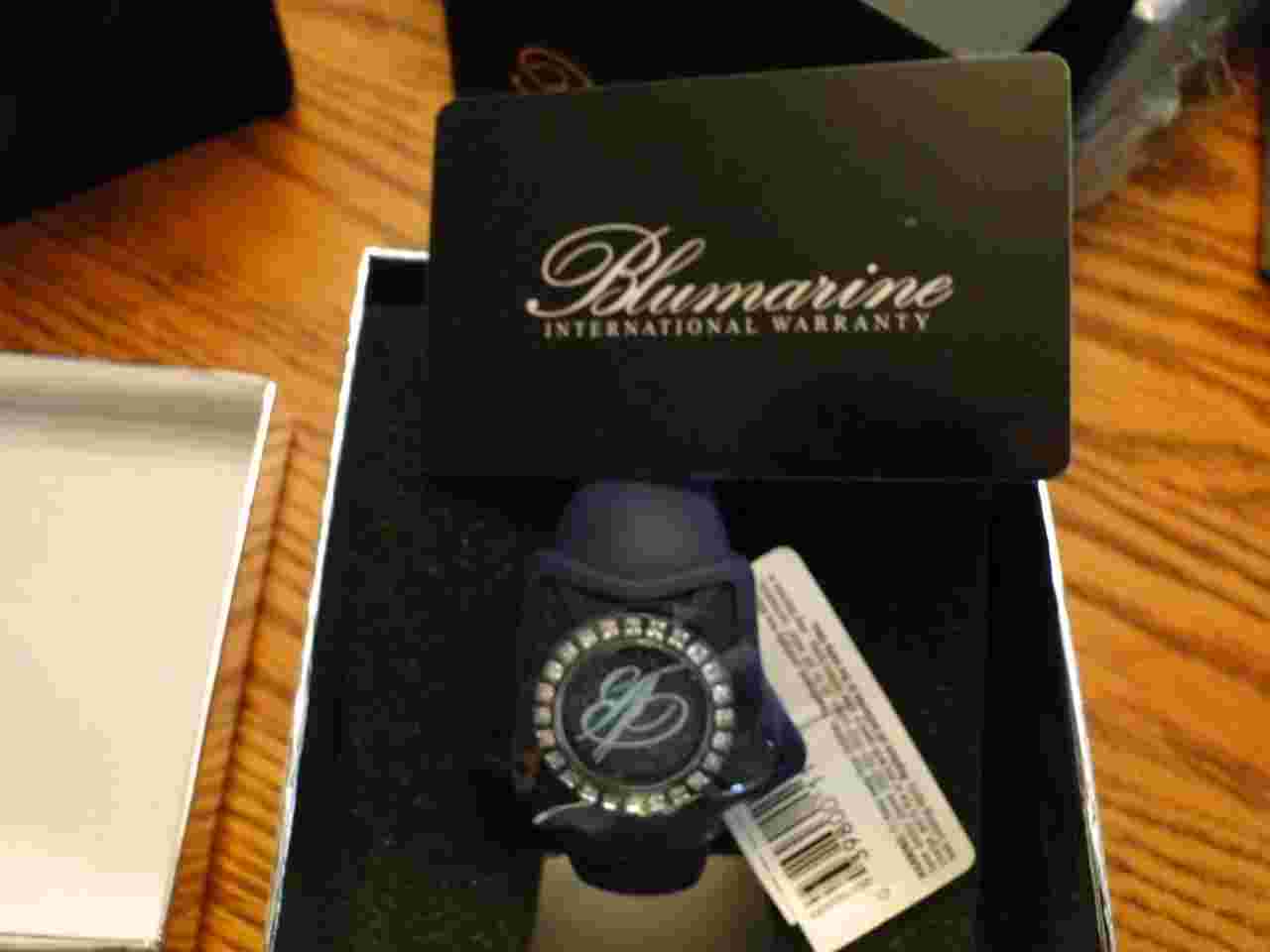 NIB BLUMARINE LADIES BLUE WATCH W/ GENUINE CRYSTALS!  STUNNING WATCH!!