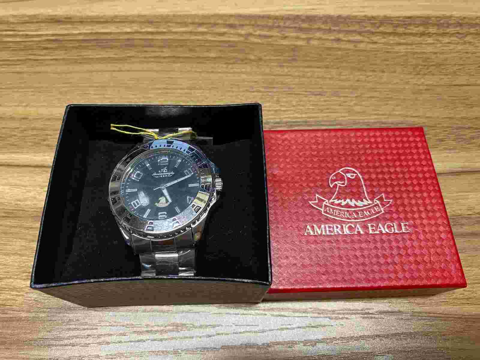 American Eagle Unisex Silver Standard Watch New Battery NIB Ship Fast