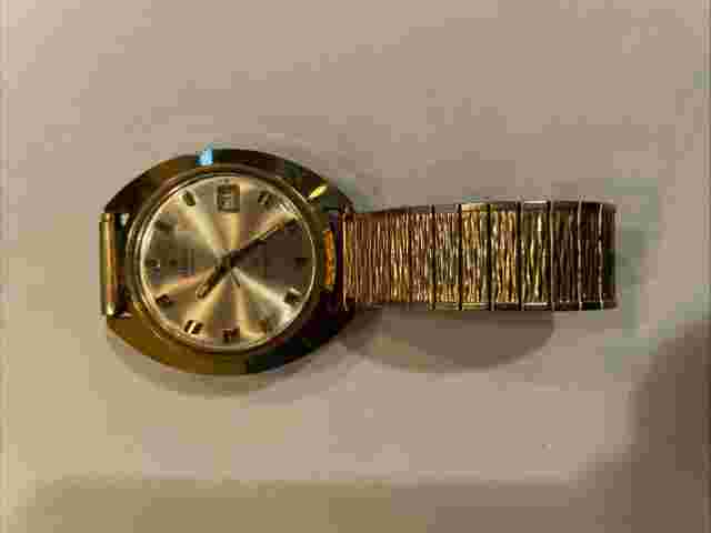 Vintage Swiss STELLARIS Men's gold Manual WINDING Watch DATE Works