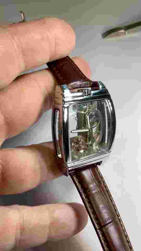 Mens Skeleton Mechanical Waterproof Luxury Watch Leather Hollow Great Gift Idea