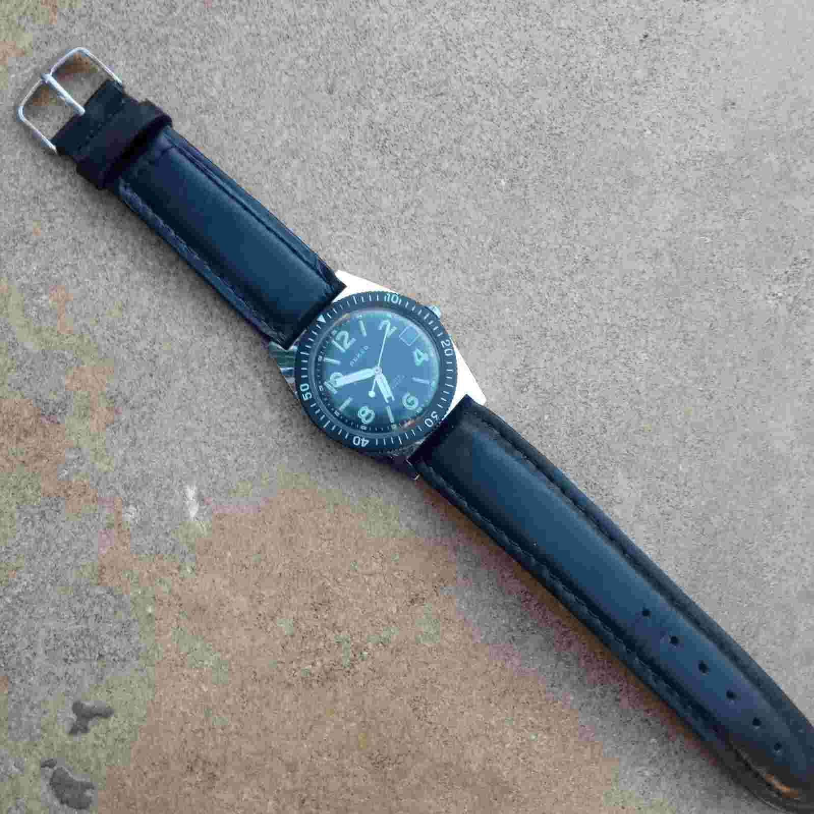ANKER Skin Diver Manual Wind Vintage 36mm Swiss Movement By CAUNY
