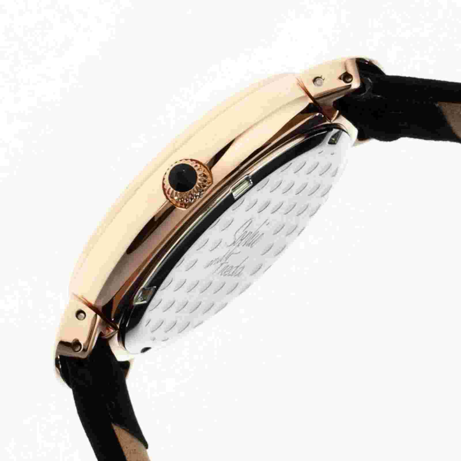NEW Sophie And Freda SF4008 Women's NEW ORLEANS Crystal Rose Gold Black Watch