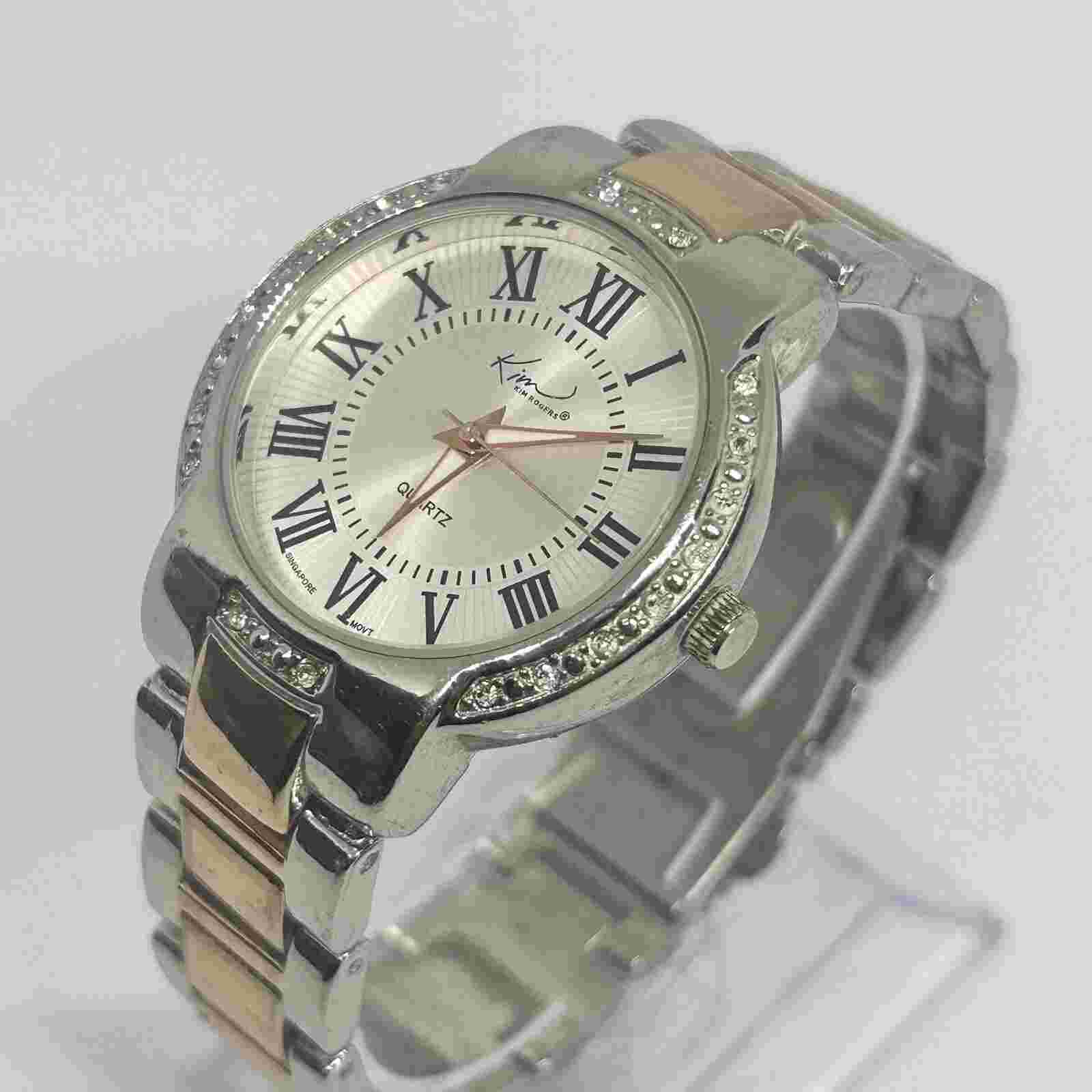 Kim Rogers Two-Tone Stainless Steel Women’s Quartz Watch New Battery