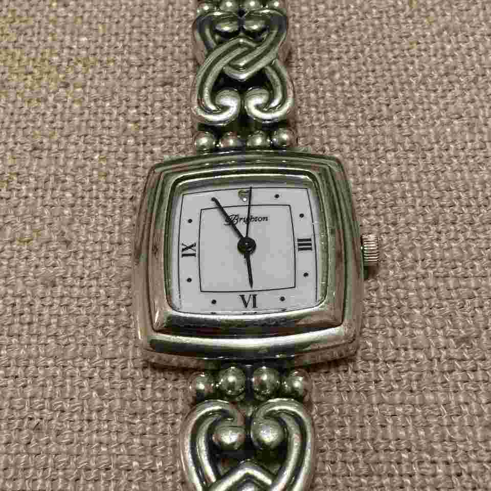 Brighton Santa Rosa Silver Tone Quartz Women's Watch Sz. 8.25” Needs Battery