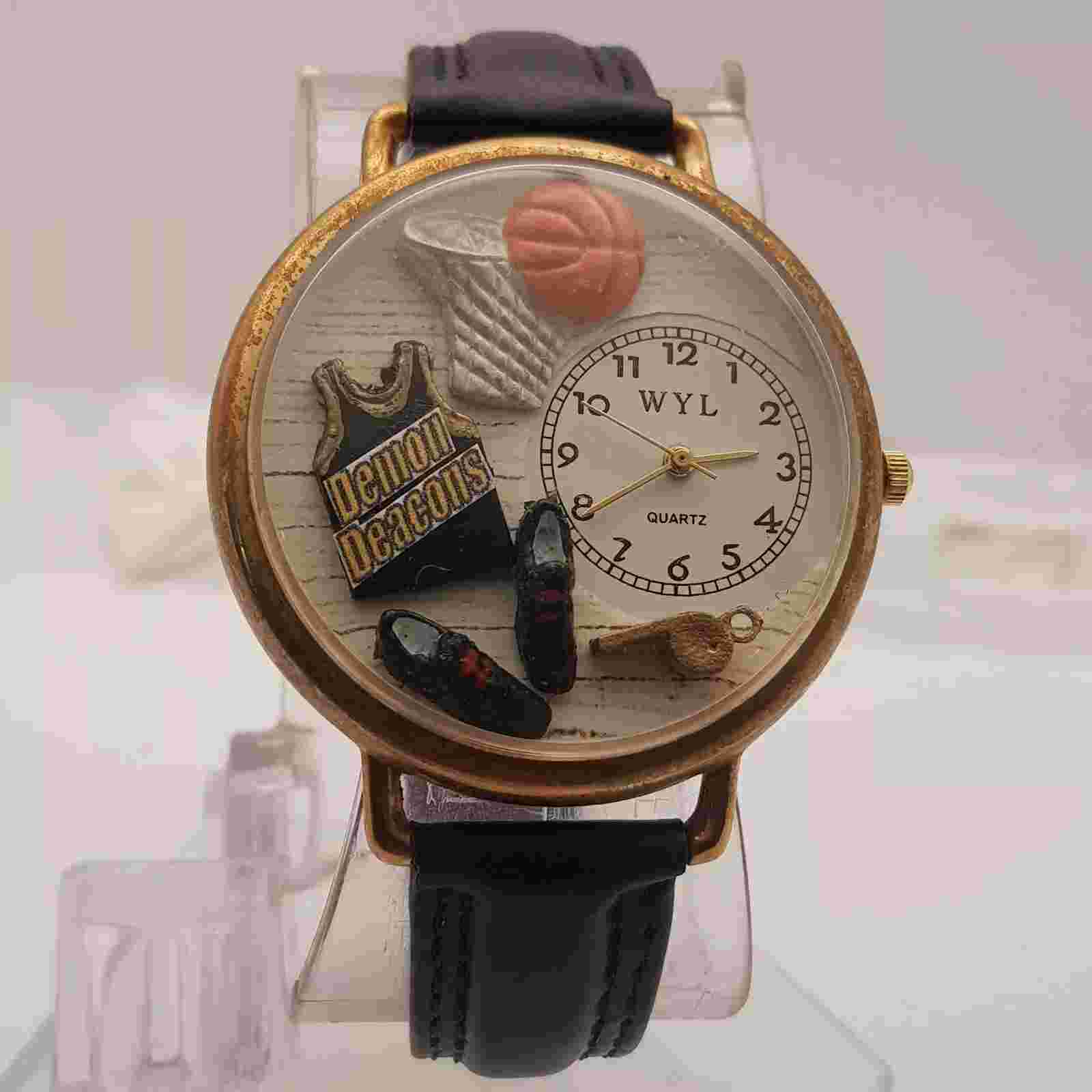 WYL Basketball Quartz Analog Watch Japan Movement Fast Shipping....NEW BATTERY
