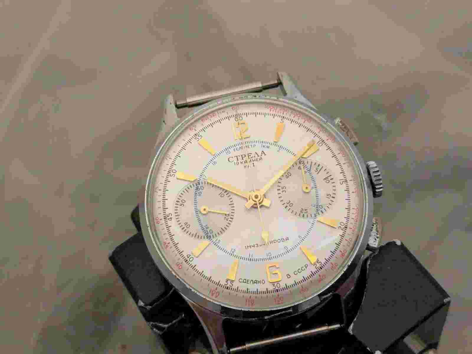 1960’S STRELA CAL POLJOT 3017 No 5001 USSR CCCP CHRONOGRAPH - EXCELLENT