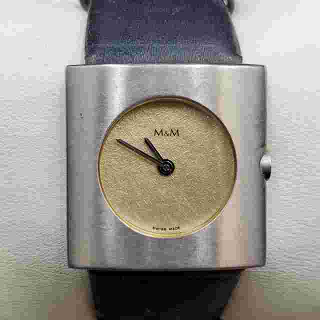 M&M Stainless Steel Leather Band Women's Watch - Untested