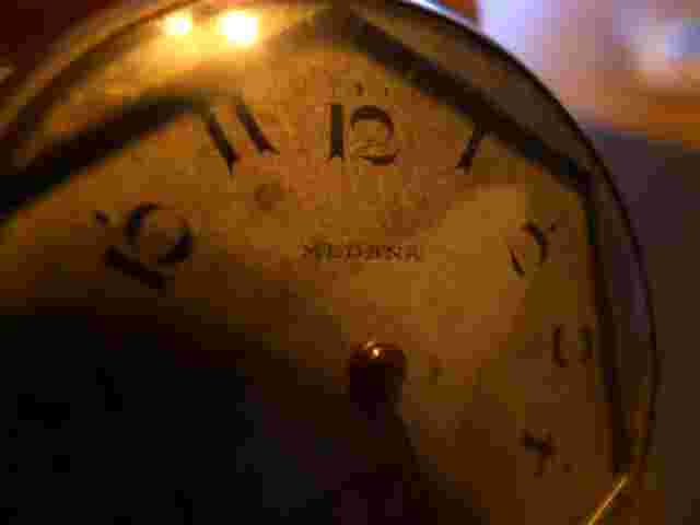 Medana  Nickeled  Gents Art Deco Pocket Watch.. Hexagonal Dial..  C1930s.. TLC