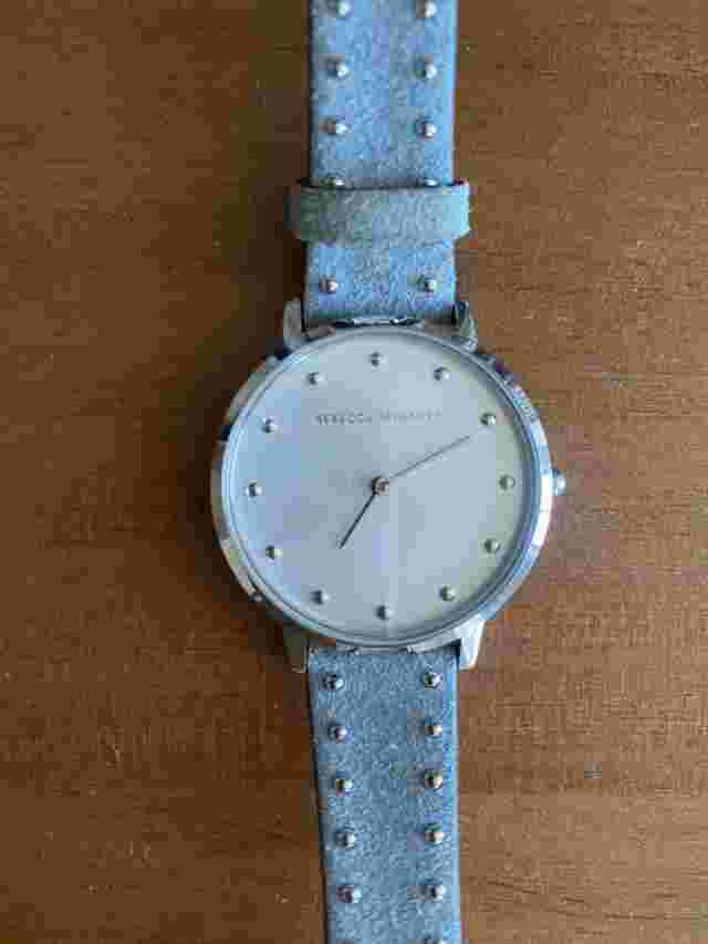 Rebecca Minkoff Watch With Genuine Leather Light Blue Strap - Lightly Worn