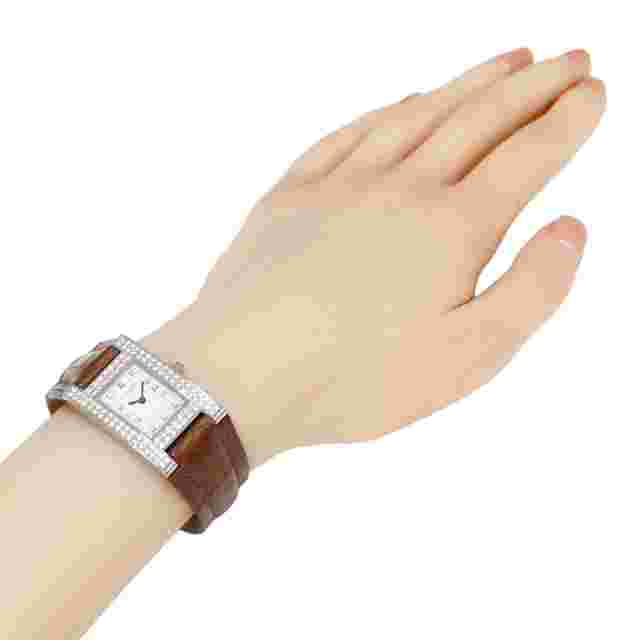 Shome Sstildu Watch 18 Gold K18 White Quartz Ladies 1 Year Warranty Chaumet Used