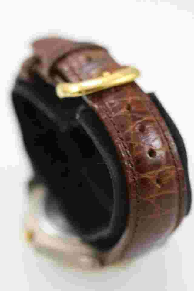 Victory Men Watch Silver Gold Stainless St Leather Brown Day Date White Quartz