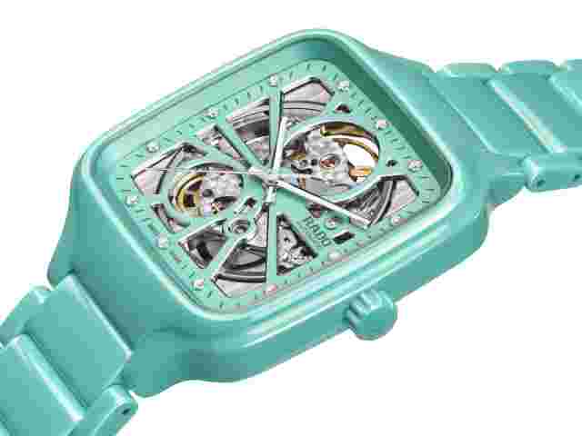 New Rado True Square Automatic Open Heart Turquoise Dial Men Watch R27176712