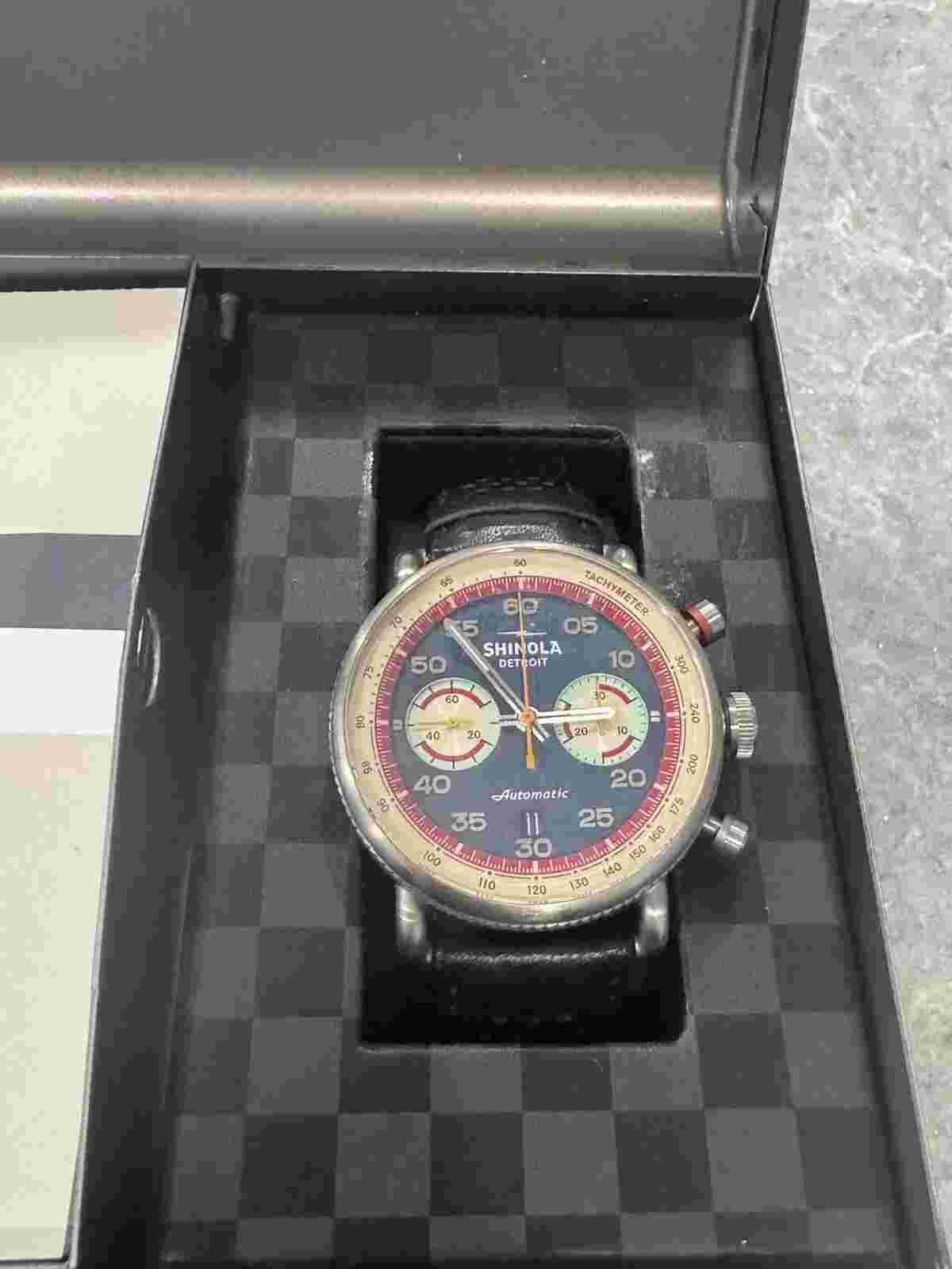 Shinola Canfield Speedway Lap 04 Automatic Chronograph Tachymeter Watch #241/300