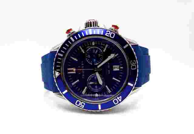 SEAPRO SP0332 Oceanaire Chronograph Blue Resin Band Blue Dial Men's Watch $1,700