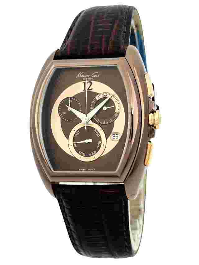 Kenneth Cole Swiss Men's KS1022 Brown Leather Multifunction Chronograph Watch