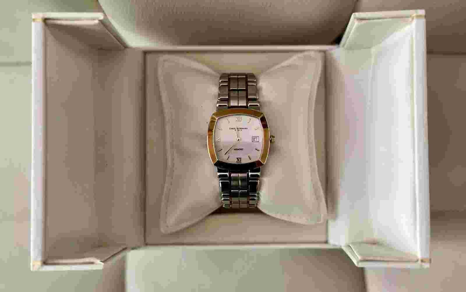CHRISTIAN BERNARD 2 Tone Sapphire Crystal Watch Ref:5801 Reg.Model PARIS N°2037