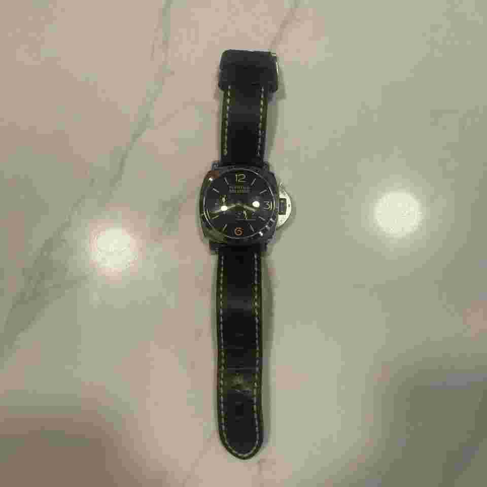 Parnis Navy Marina Militare 47mm Dive Watch Genuine Brown Leather Band