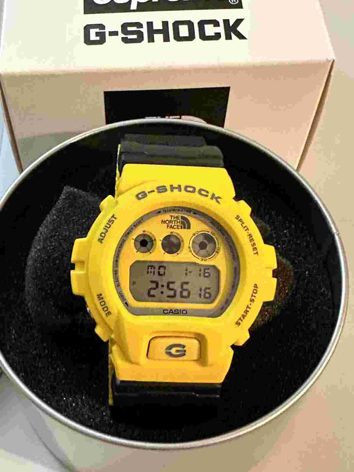 Supreme The North Face G-SHOCK Watch Yellow FW22