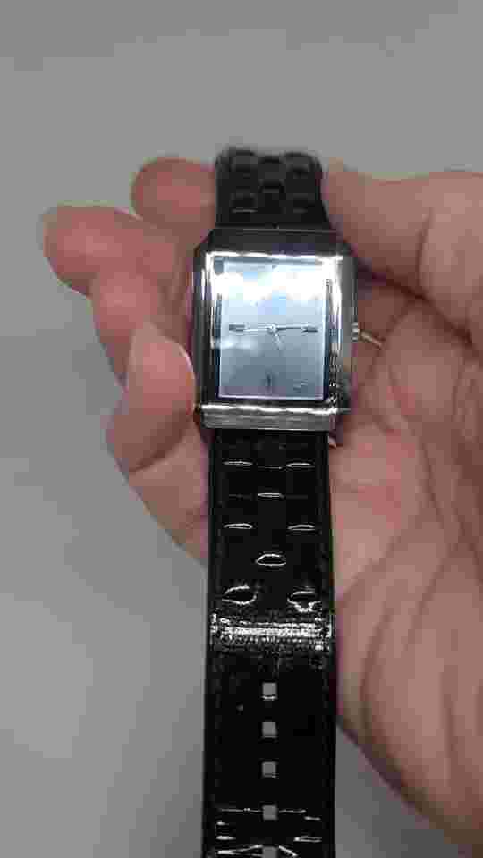 VALLETTA Ladies Watch Mirrored Dial Black Strap New Battery ZRT20021 Small Wrist