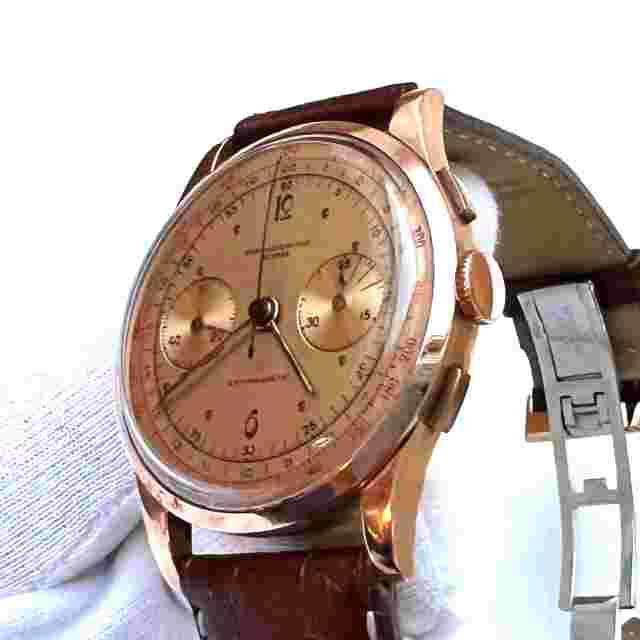 CHRONOGRAPHE - SWISS MADE - ROSE GOLD PLATTED - VINTAGE - TACHYMETRE -38MM