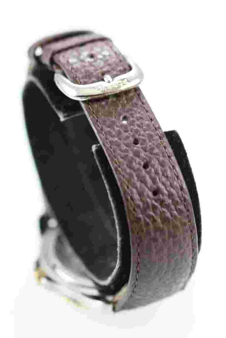 Relic Wet Men Watch Stainless Gold Silver Leather Brown Date 50m Battery Quartz