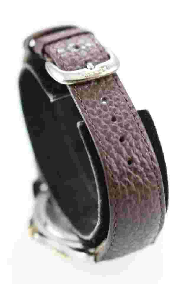 Relic Wet Men Watch Stainless Gold Silver Leather Brown Date 50m Battery Quartz