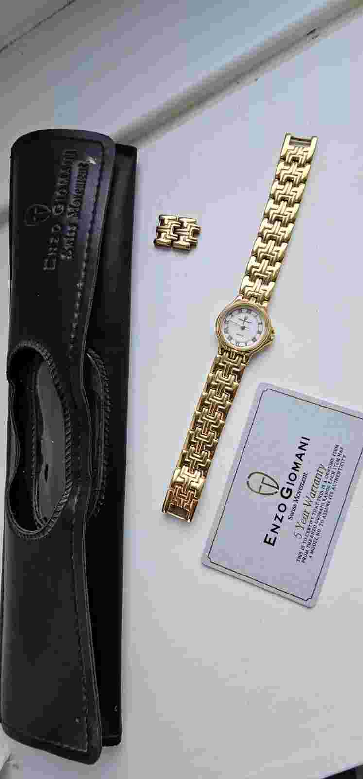 Enzo Giomani 18 Carat Plated Ladies Watch Swiss Movement