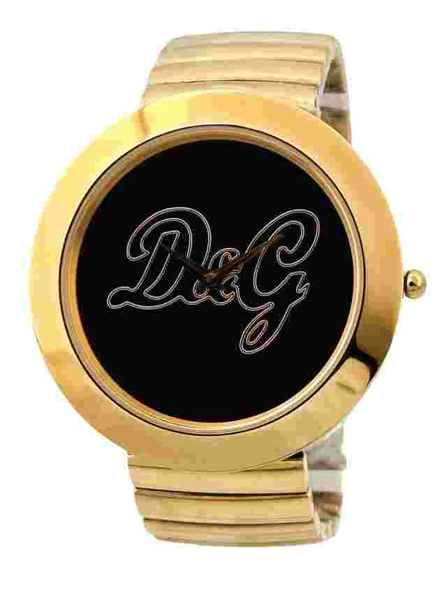 D&G Women's ROCKABILLY DW0282 Rose Gold Tone with Mirror Reflector Dial Watch
