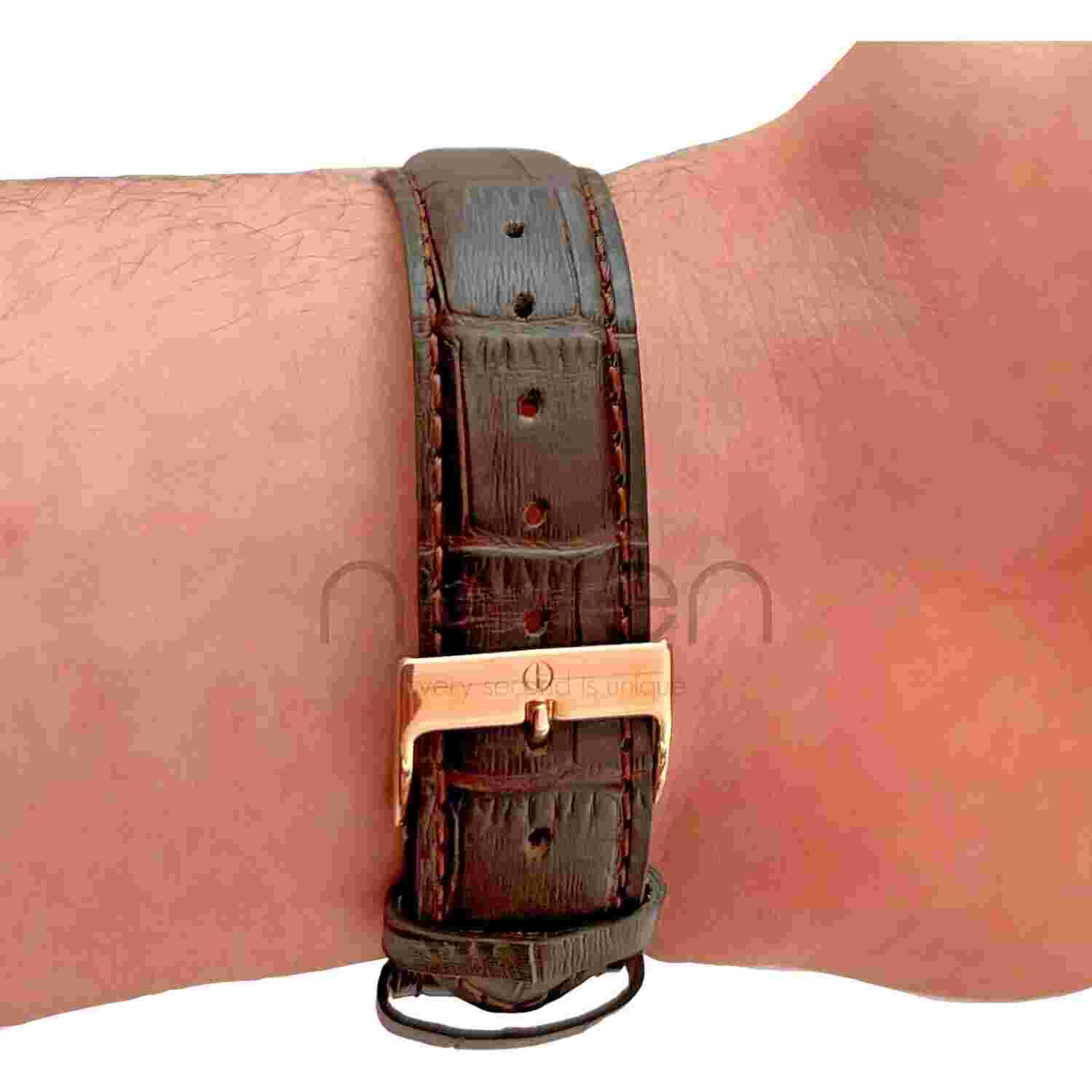 CLAUDE BERNARD -SWISS MADE - OPEN HEART - BLUE HAND - 5 ATM - ROSE GOLD -  Ø41MM