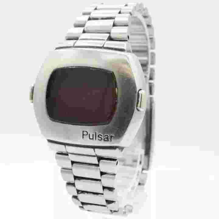 Vintage Pulsar P3 Time Computer Men's Digital LED Wristwatch USA Stainless Steel