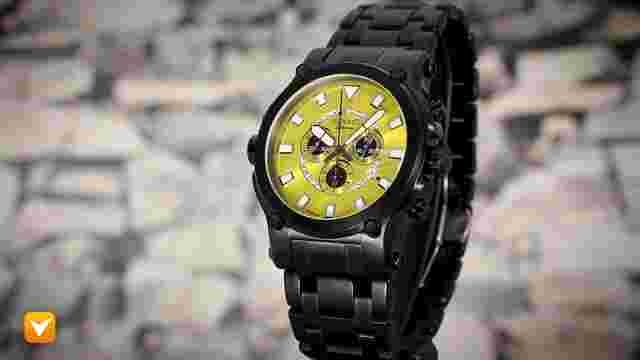 Renato Robusto 50mm Swiss Chronograph Black IP Citrus Dial
