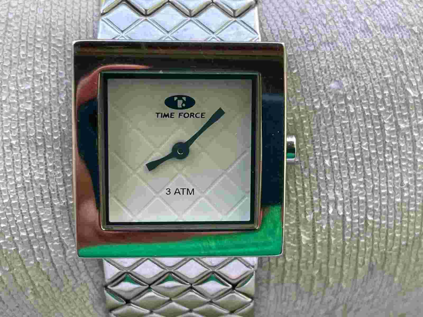 Time Force Ladies Wristwatch Silver Tone Quartz Analog Watch