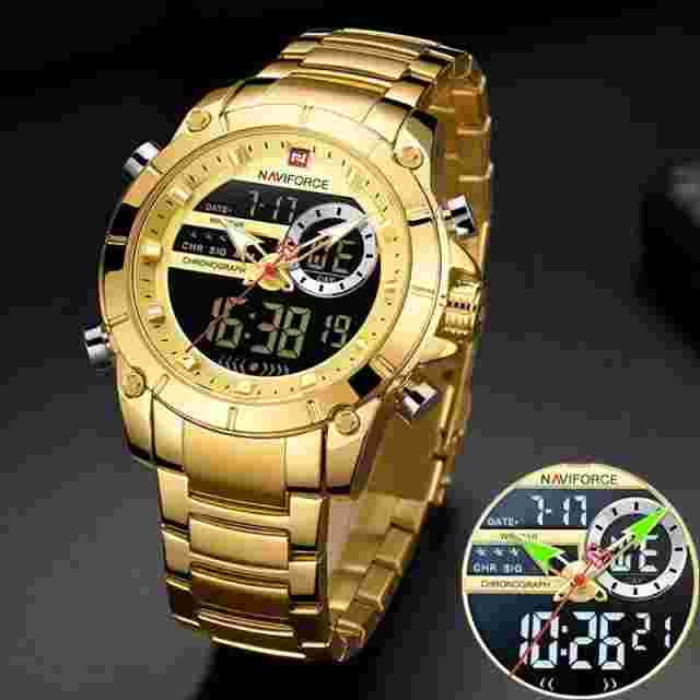 Reloj de Marca de Lujo Militar Relojes de Moda Para Hombres Acero Inoxidable