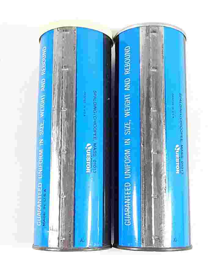 Lot of (2) Pancho Gonzales Spalding Tennis Ball Cans (1) Sealed (1) Opened