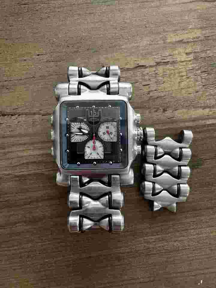 Oakley Minute Machine Titanium Black Silver Subdials Watch