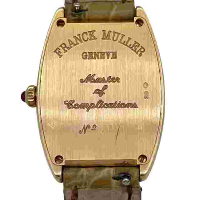 FRANCK MULLER Tonneau Curvex Relief 1752QZRELJ K18PG/leather belt #1312
